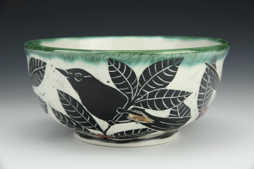 Catbirds in Wild Coffee Bowl