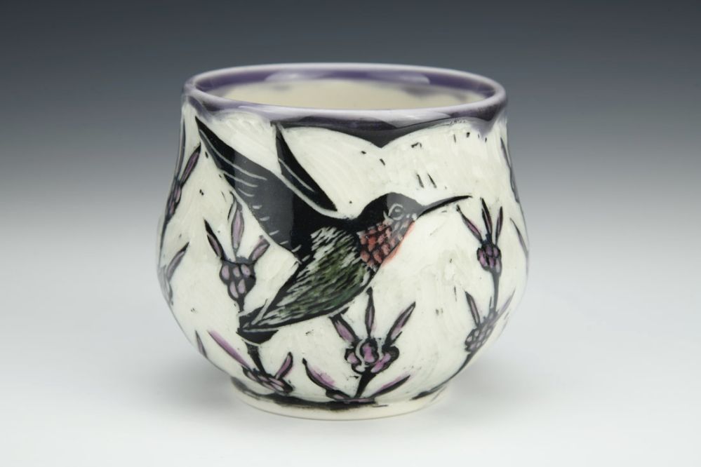 Ruby-throated Hummingbird in Purple Sage