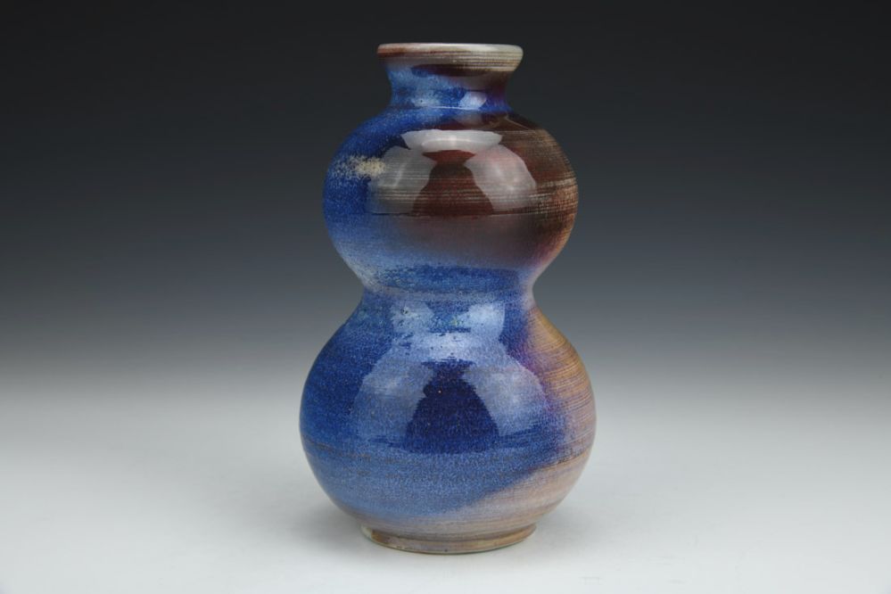 Rusty Blue Flower Vase