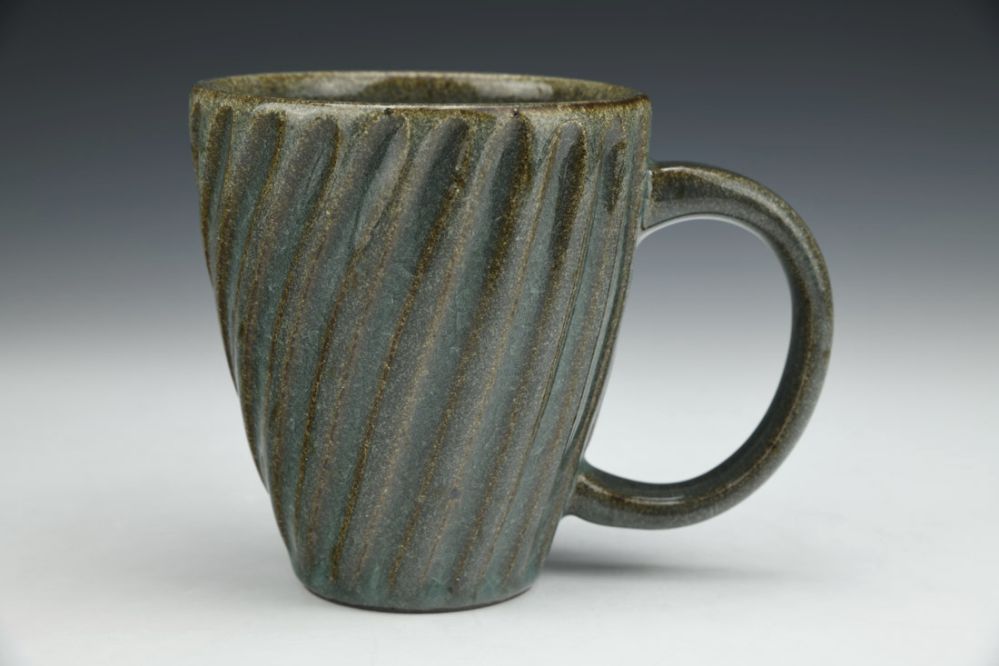 Celadon Faceted Mug