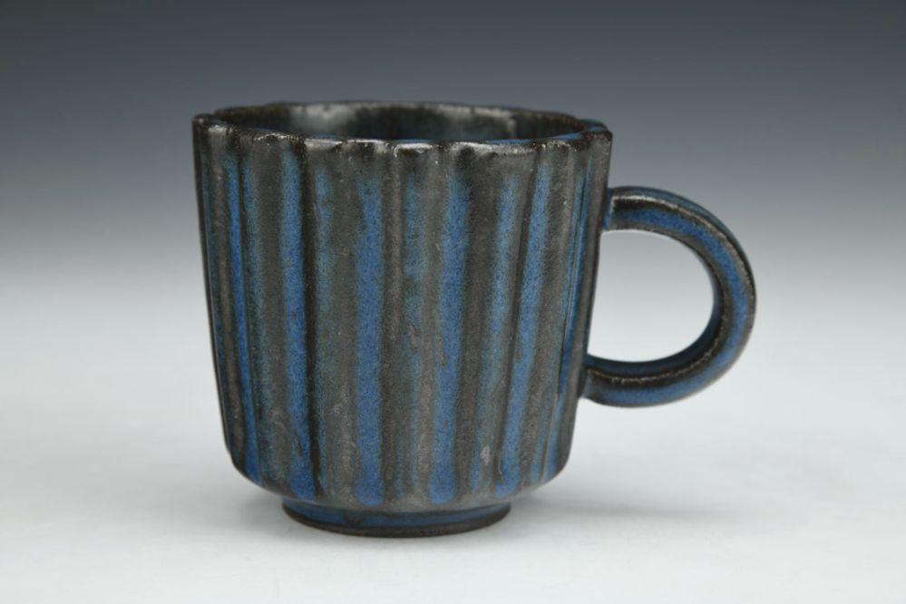 Dark Blue Faceted Espresso Mug