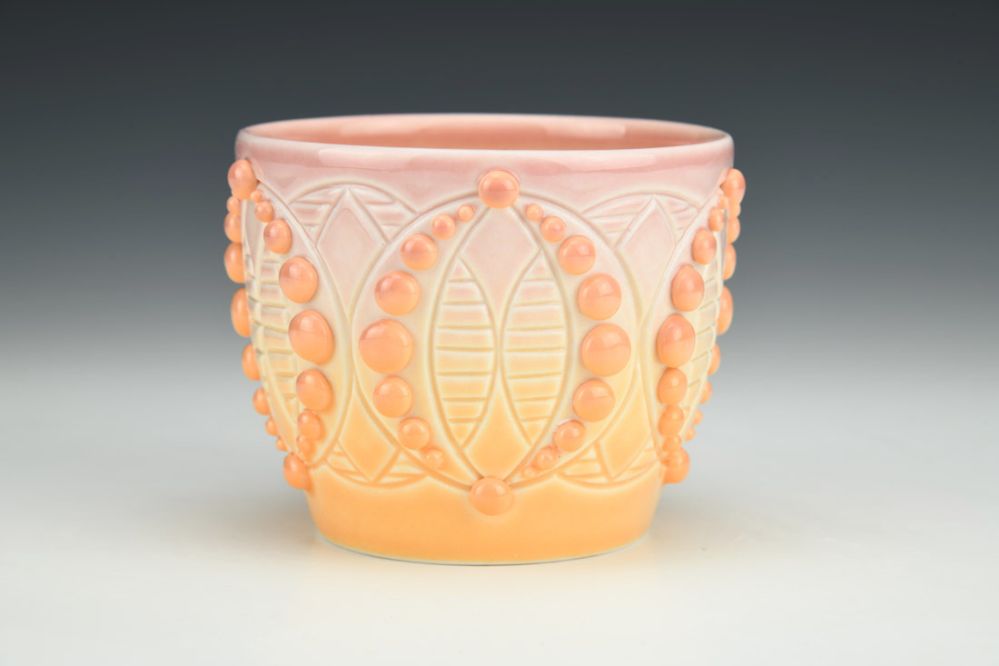 Pink and Orange Whiskey Cup