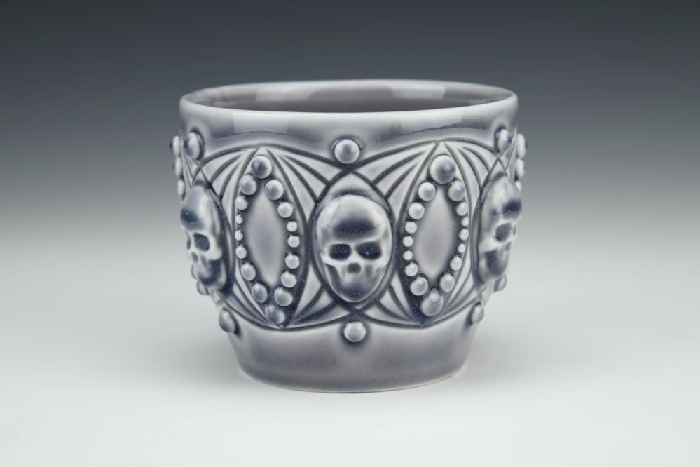 Whiskey Mug with Skulls
