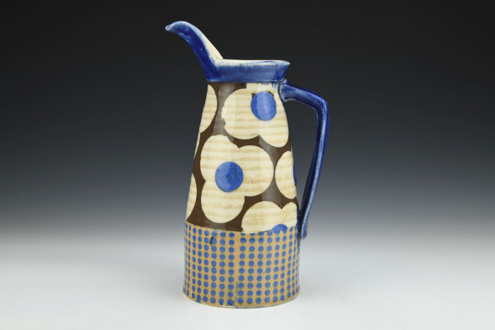 Blue Floral Pitcher
