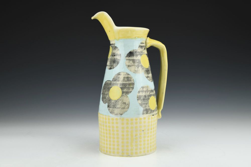 Yellow Floral Pitcher