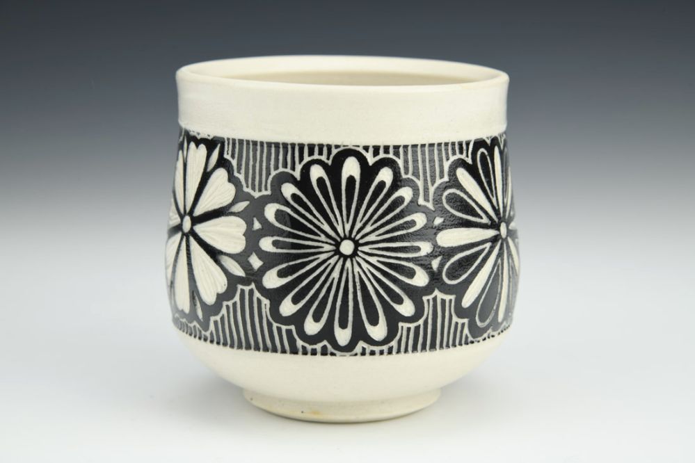 Striped Flower Teabowl