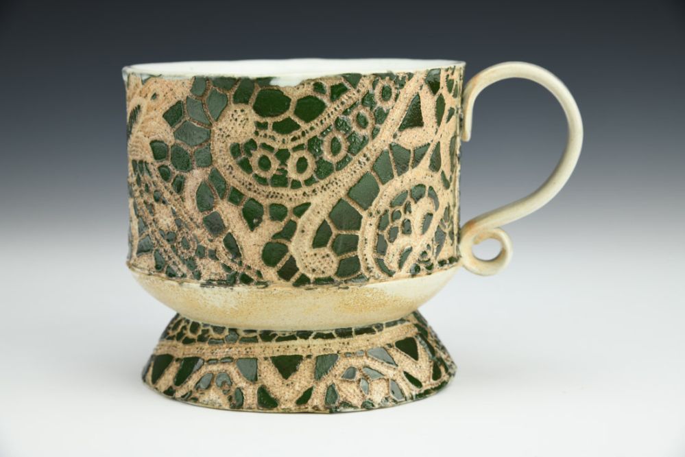 Green Lace Mug