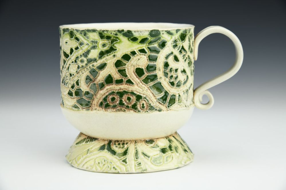 Green Lace Mug