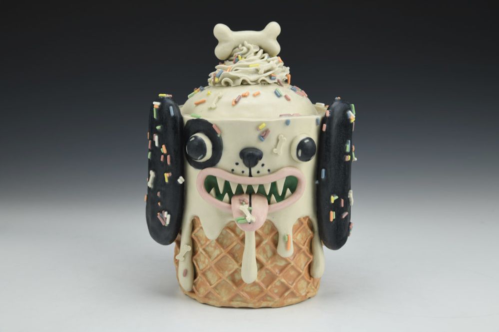 Spotted Dog Ice Cream Jar