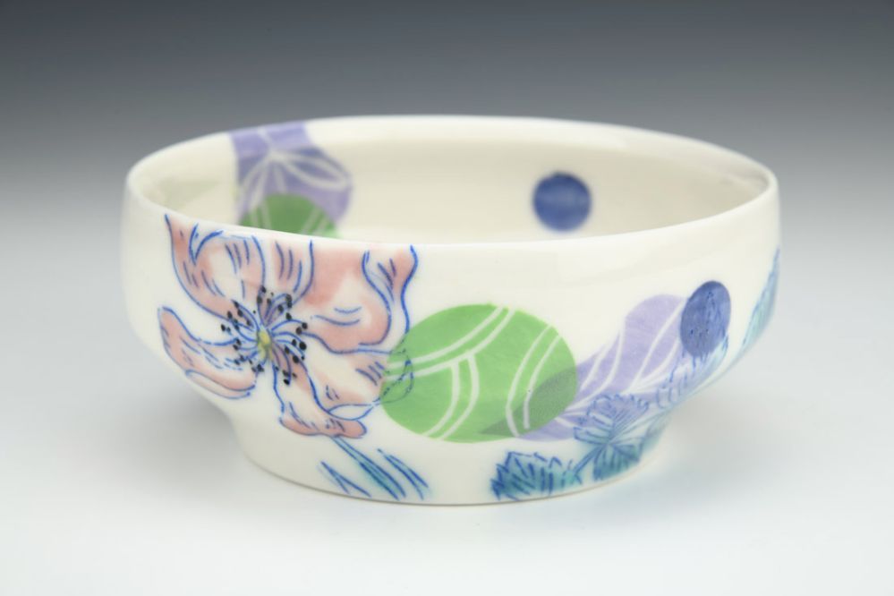 Breakfast Bowl with Climbing Roses