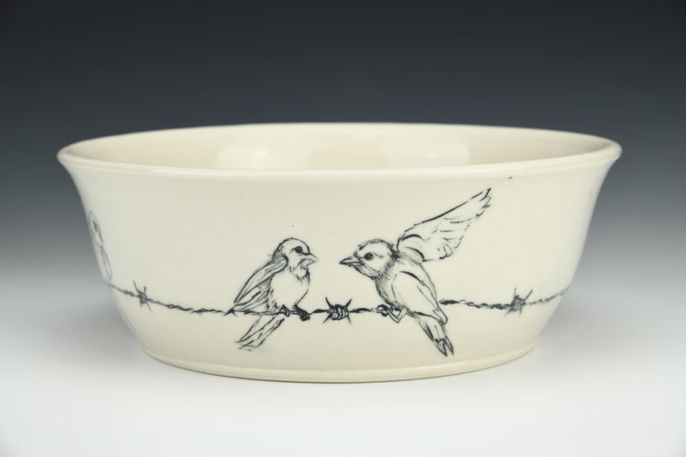Swallows on the Wire Bowl
