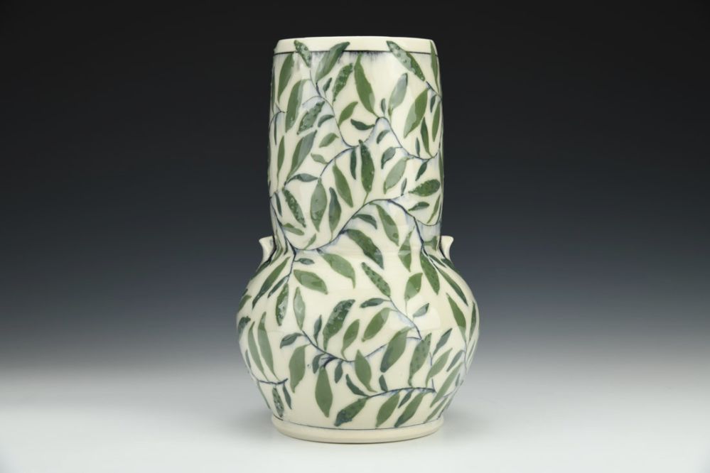 Green Vines Medium Vase