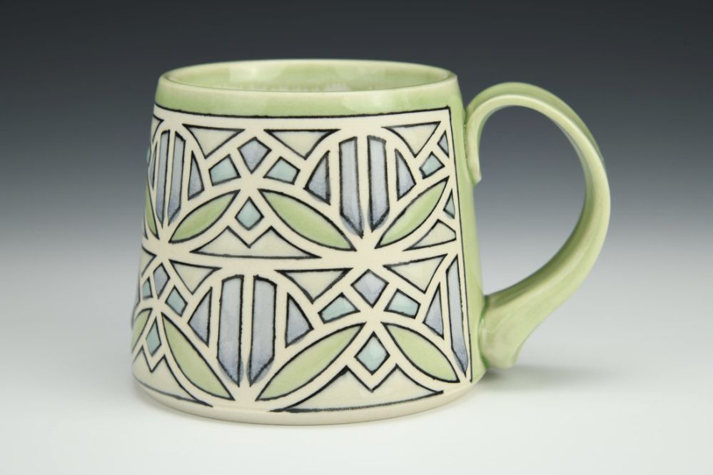 Stained Glass Mug in Celadon