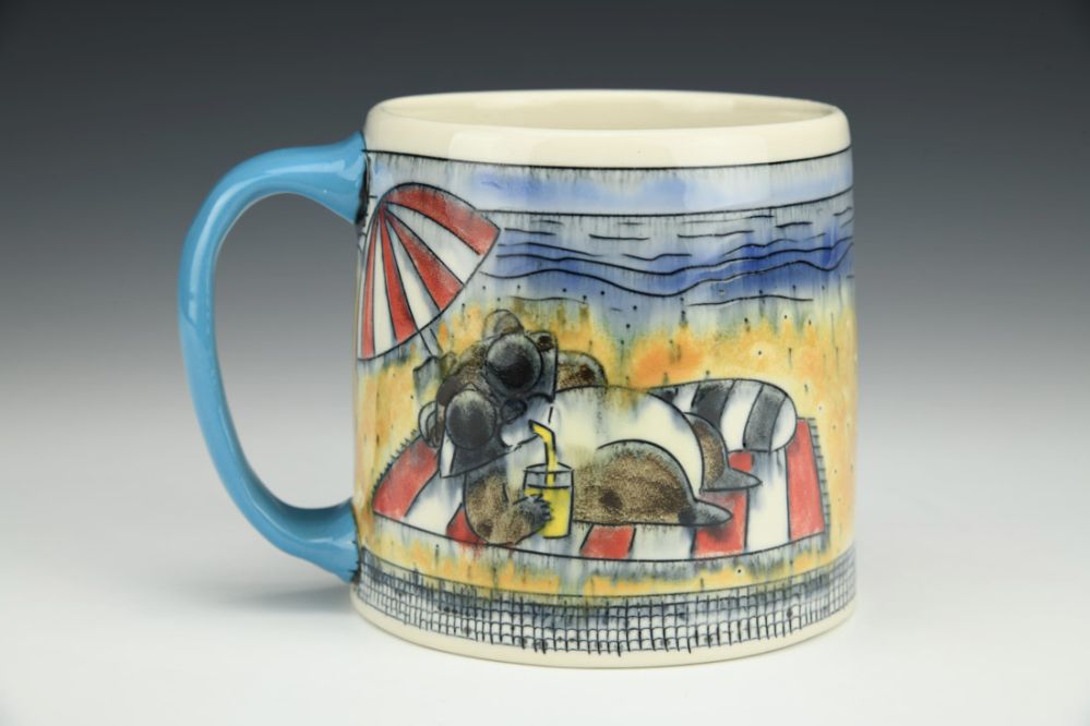 Beach Raccoon Mug