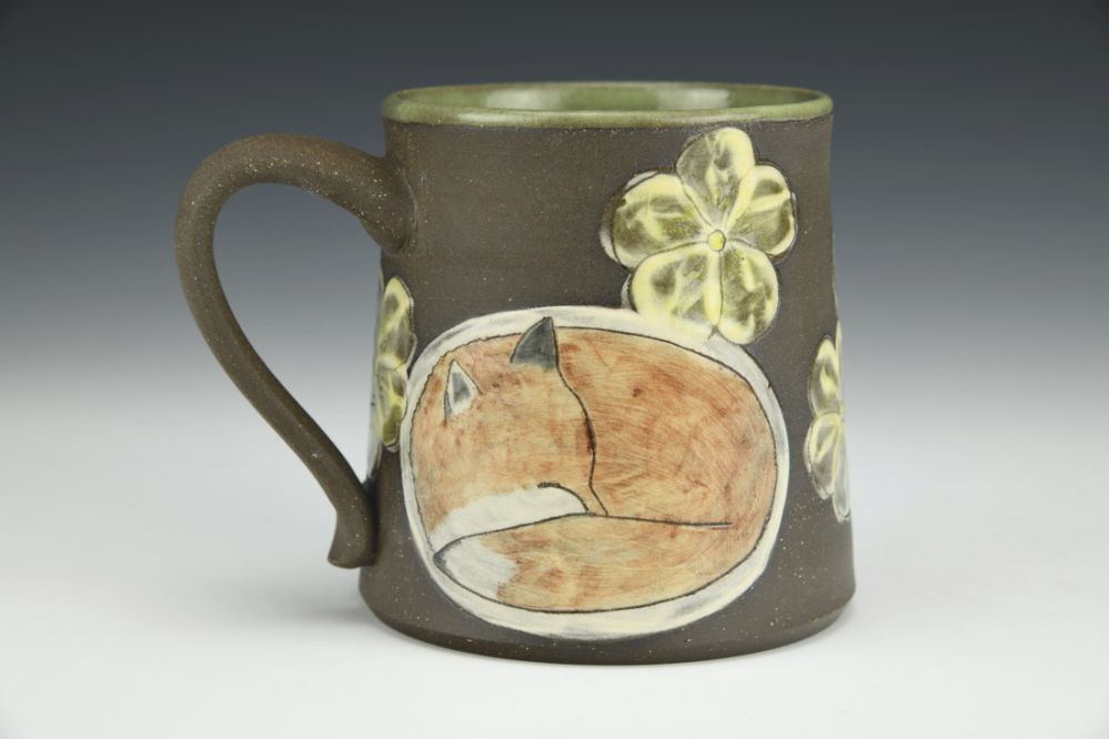 Fox with Buttercups Mug