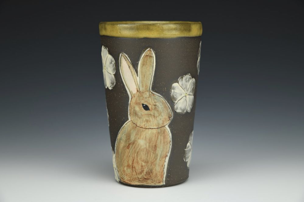 Bunny with Anemones Tumbler