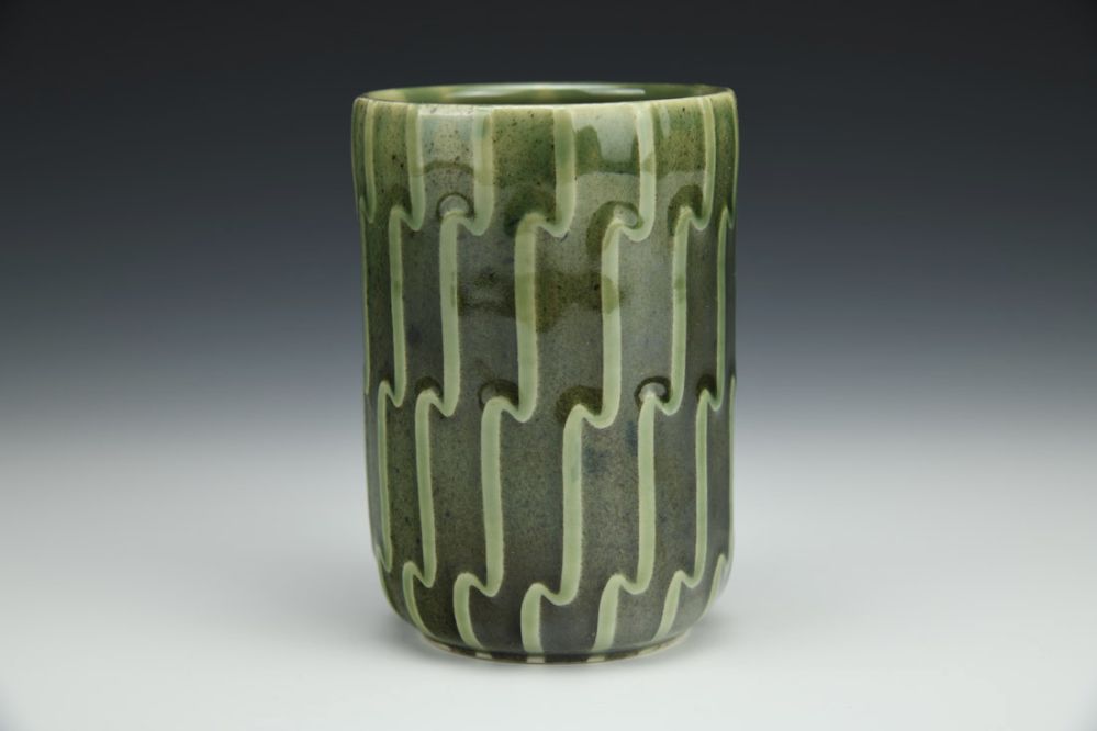 Green Squiggle Tumbler