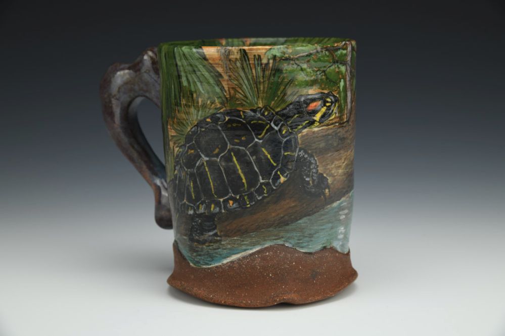 Perched Red-Eared Slider Mug