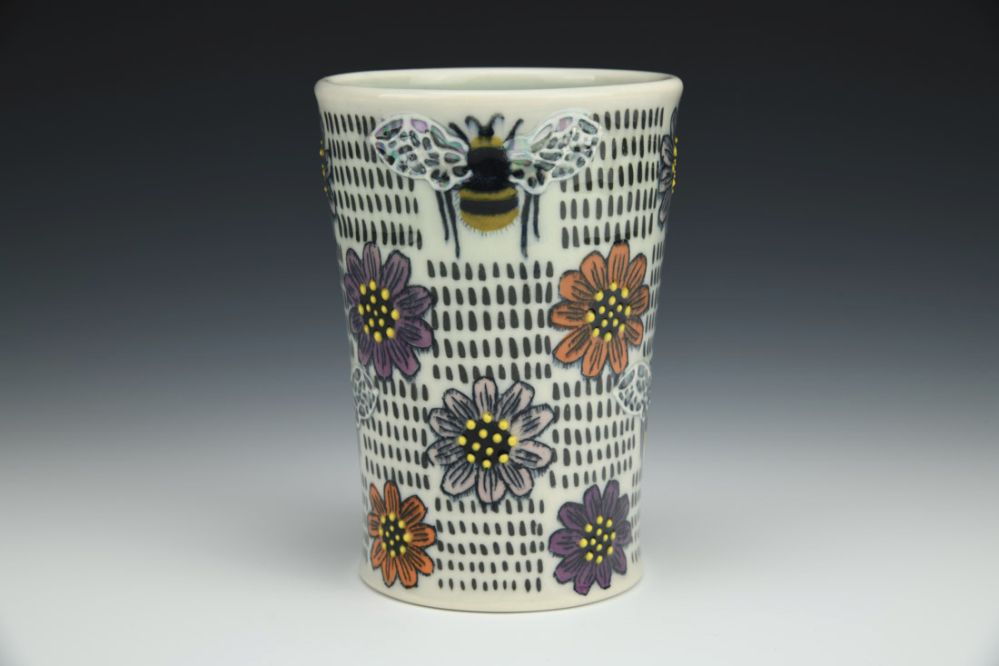 Bees and Flowers Cup