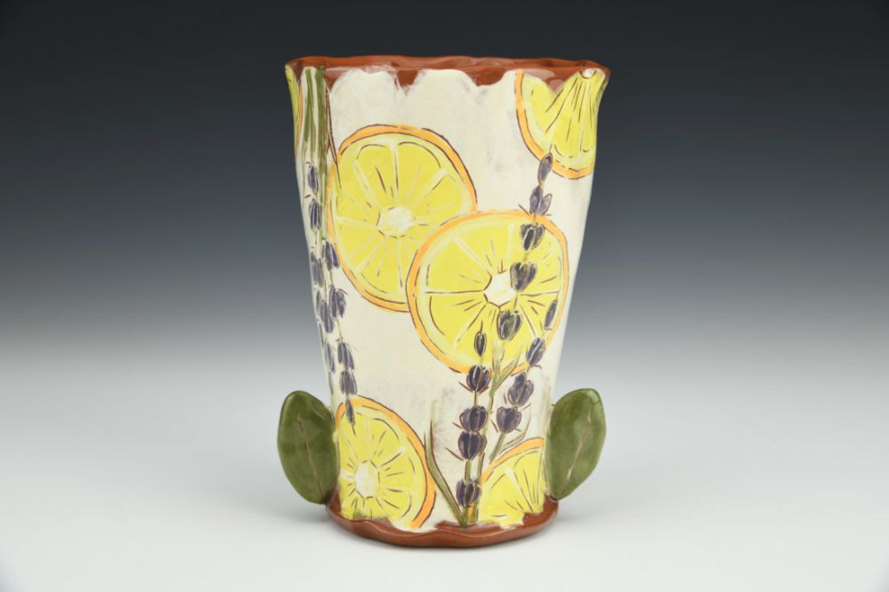 Lemon Lavender Vase