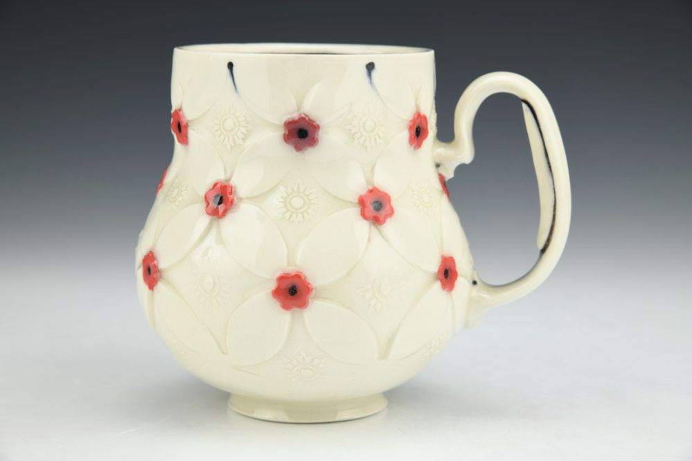 Red Floral Cup