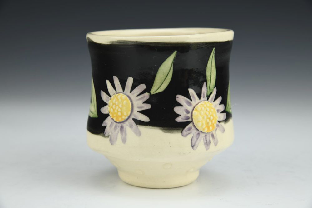 Black Stripe Aster Teabowl