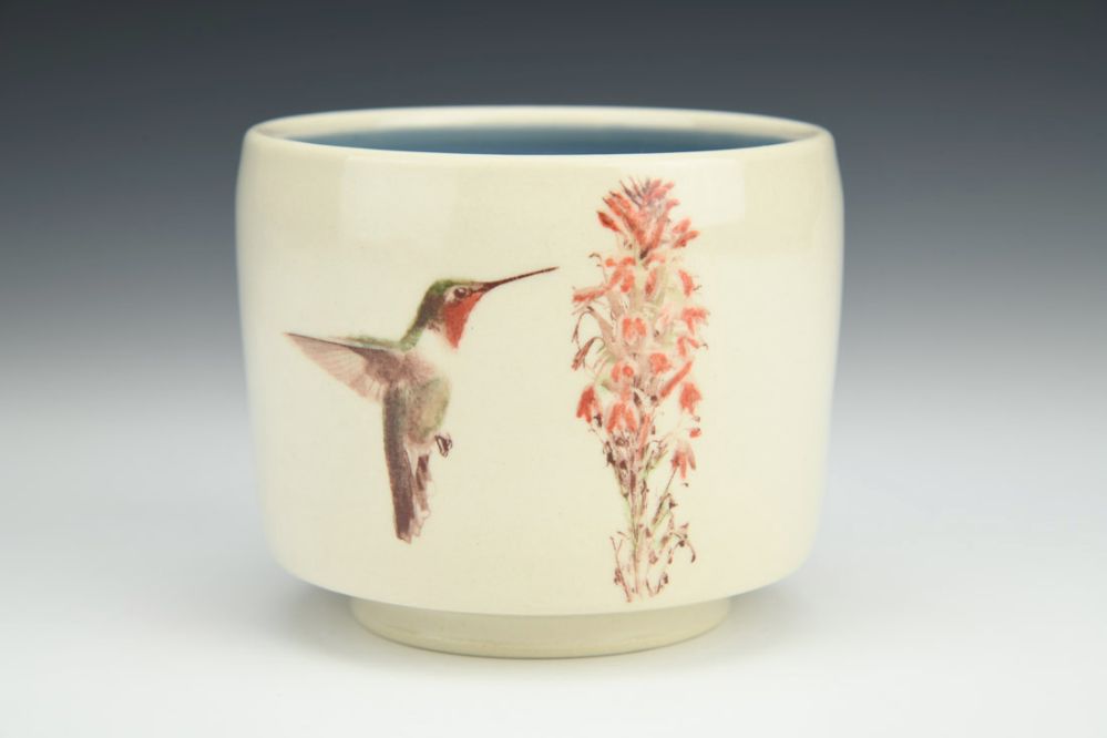 Ruby-throated Hummingbird Tea Bowl