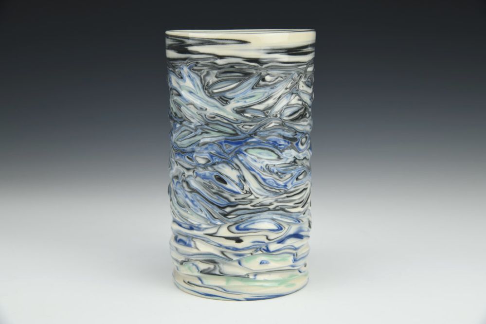Vase with Colors of the Sea