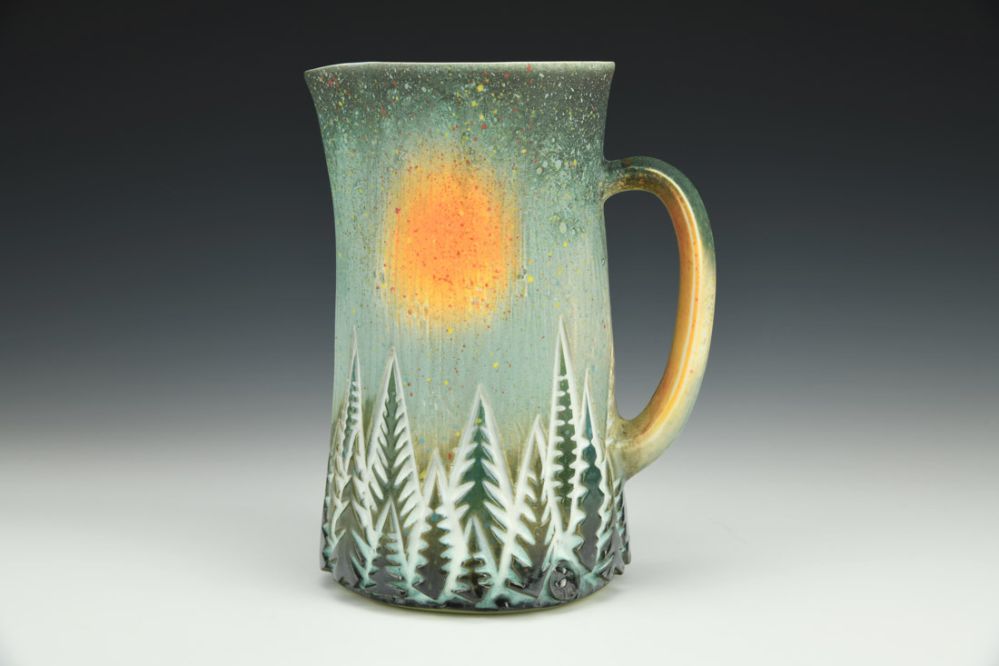Mountain Sunset Pitcher