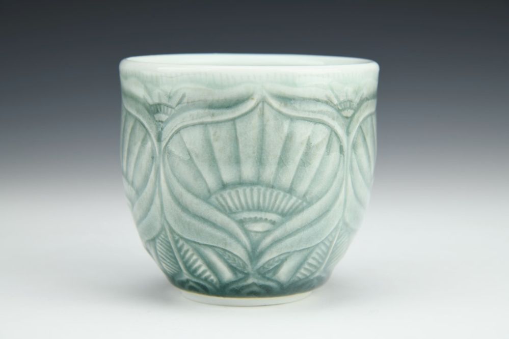 Carved Celadon Cup