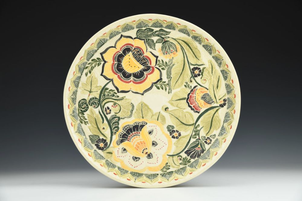 Large Sgraffito Platter