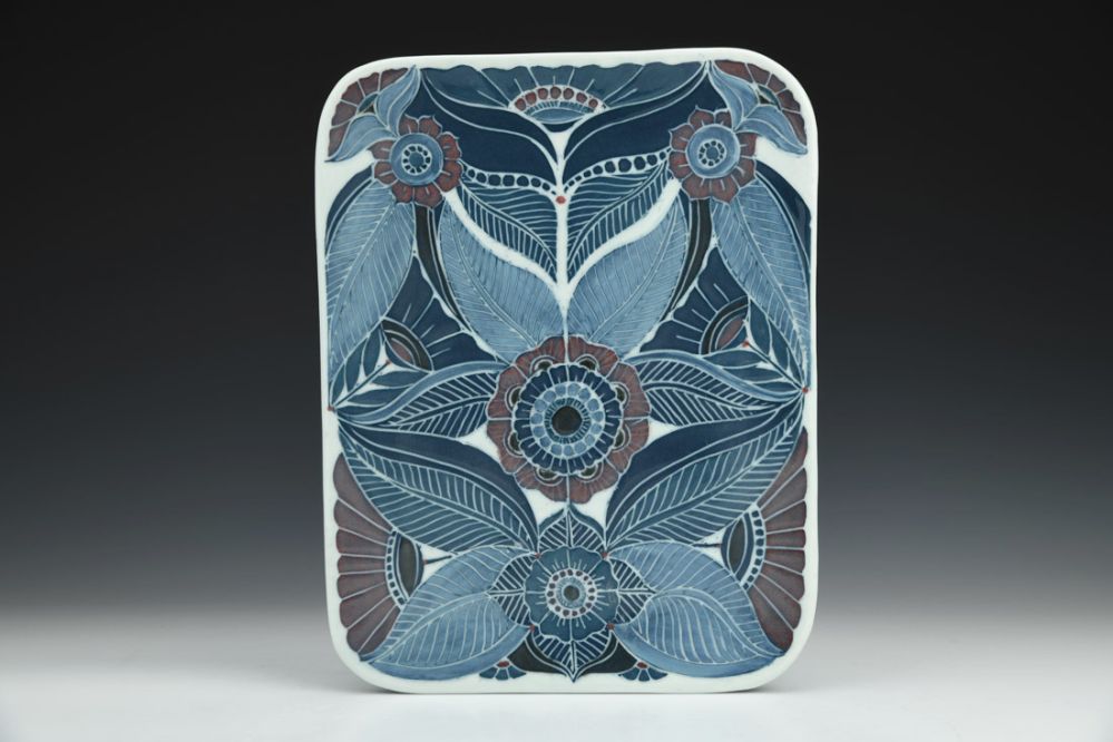 Blue Rectangle Plate