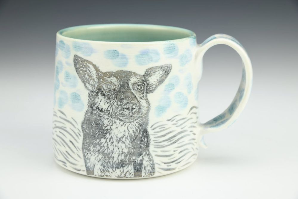 Dog, Hands Shaping Pot with Rib Tool