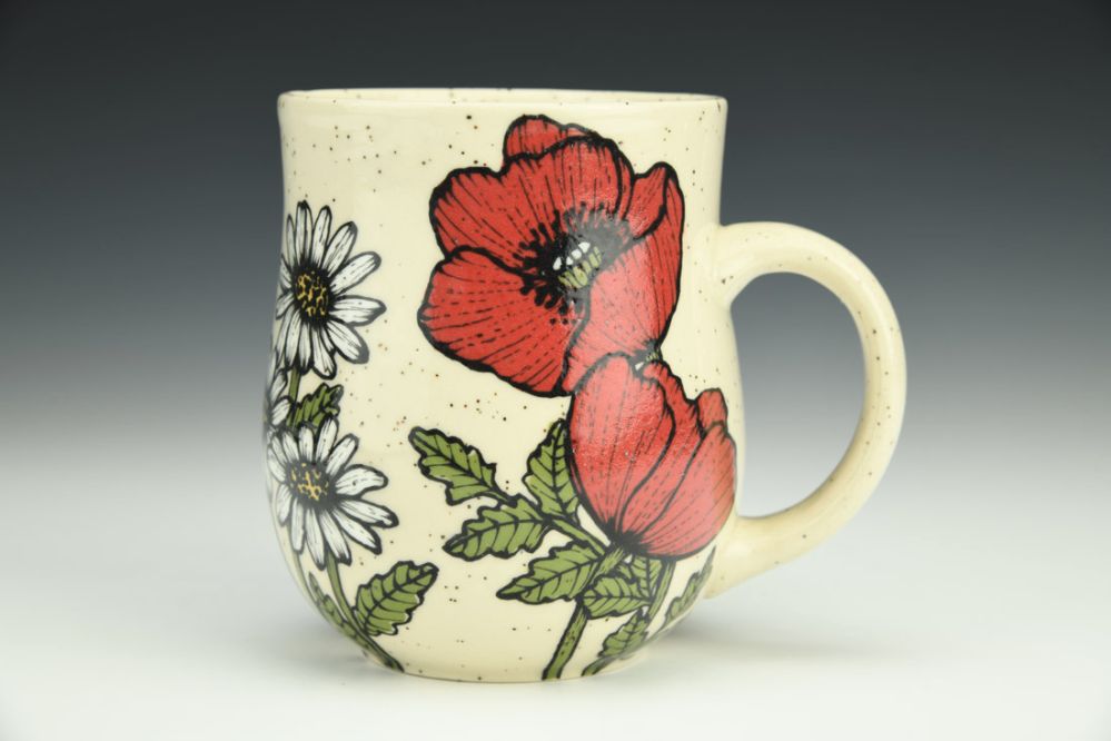 Poppy, Daisy, and Chicory Mug