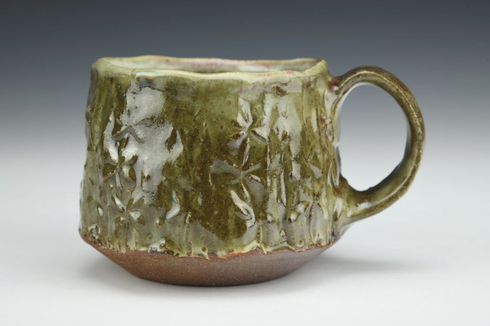 Green Star Flower Mug