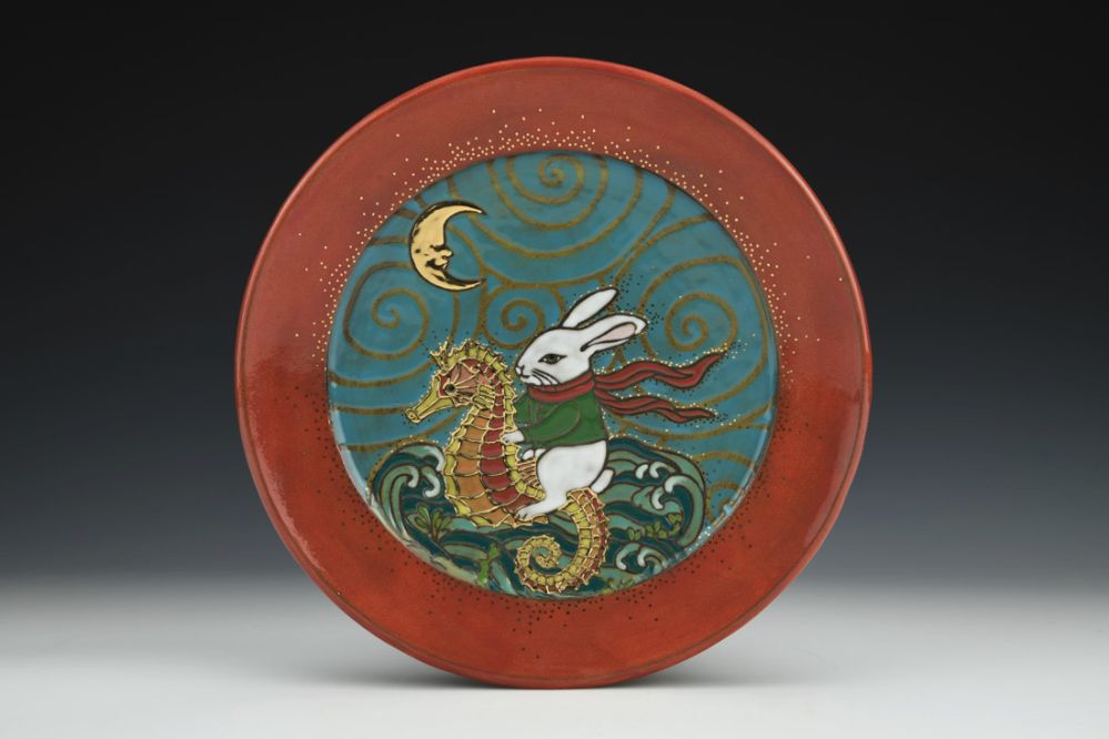 Seahorse Rider Plate
