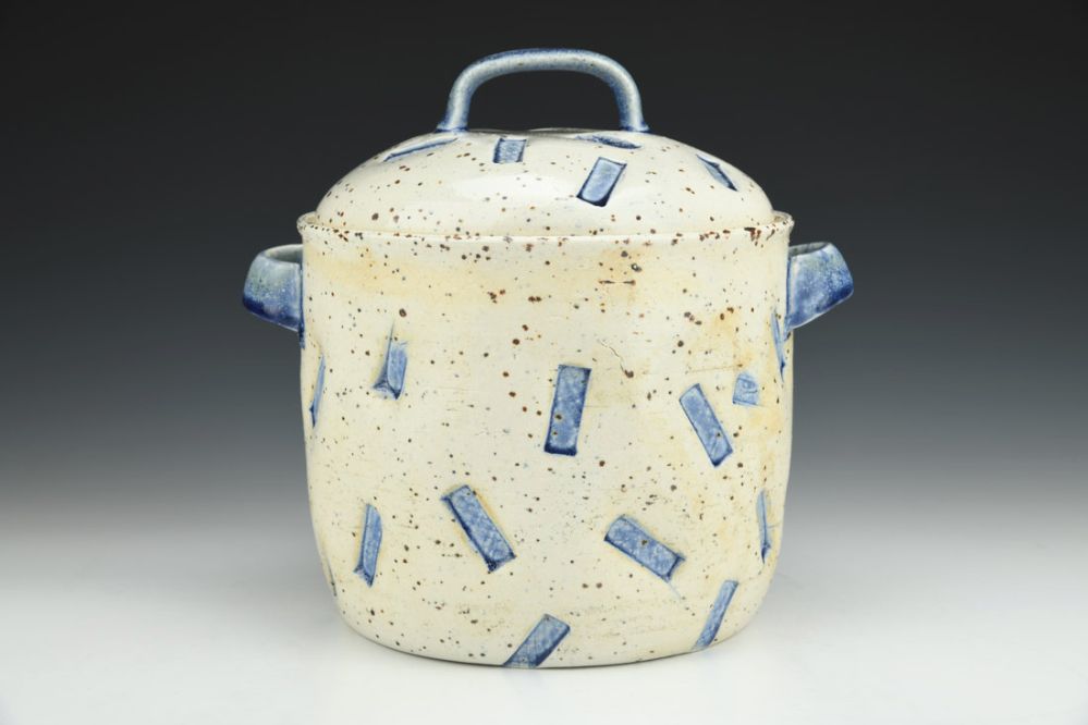 Blue and White Casserole Cookie Jar