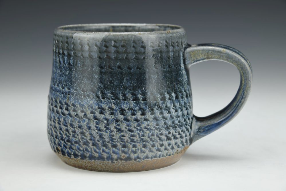 Soda Blasted Blue Mug