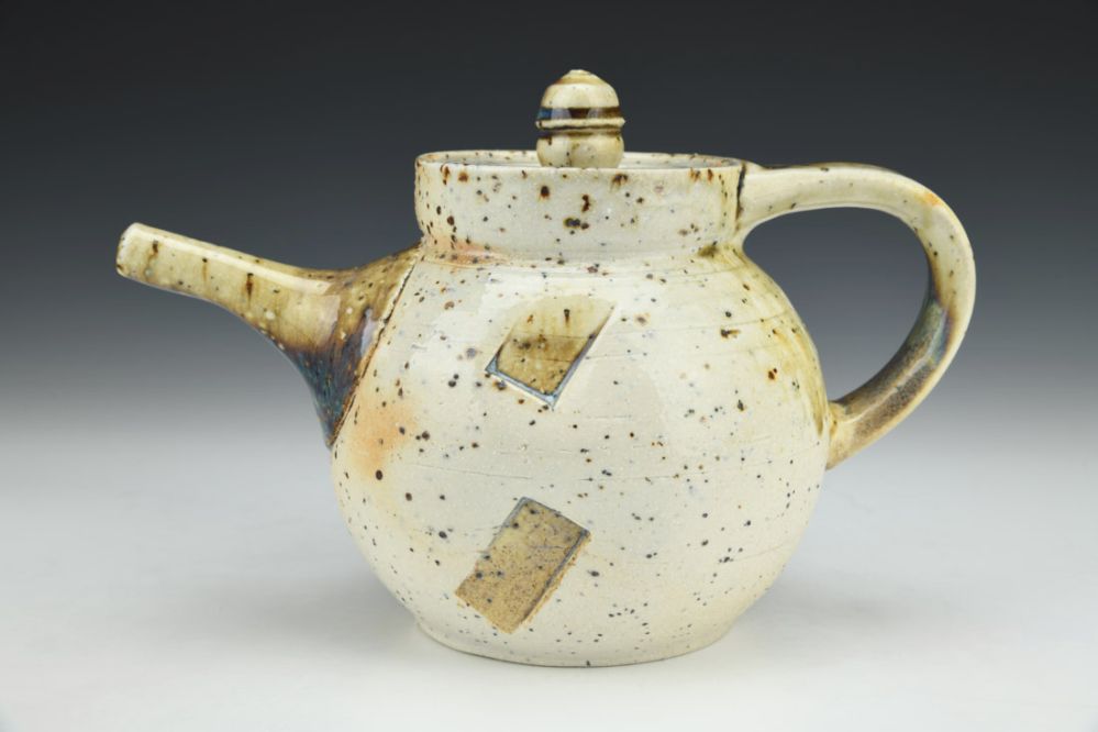 Porcelain Stamped Teapot