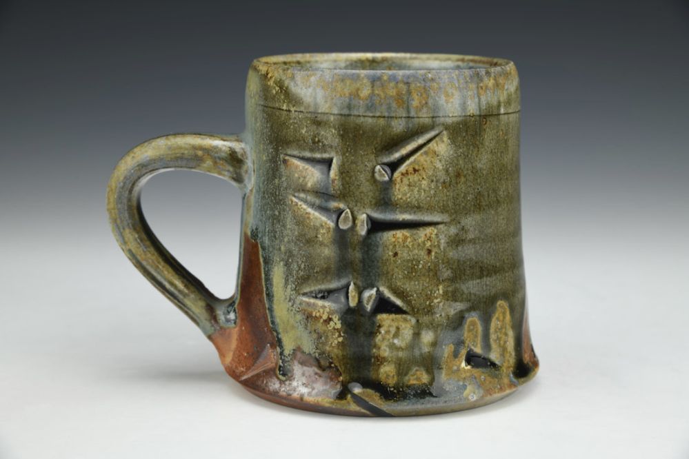 Large Blue Drippy Mug