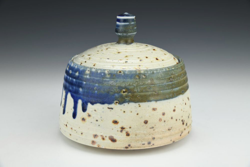 Drippy Blue Tea Jar