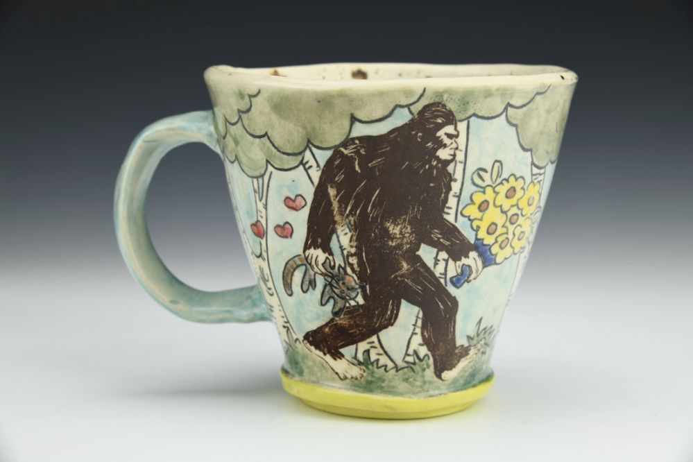 Bigfoot with Kittens Mug