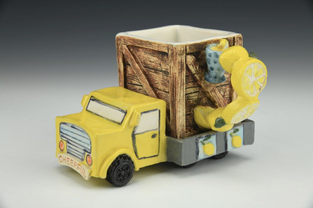 Zesty Delivery: Lemon Joy - Mug and Saucer