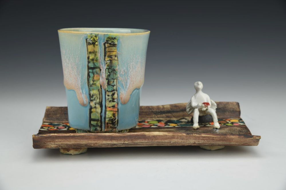 Colorful Stillness - Cup and Saucer