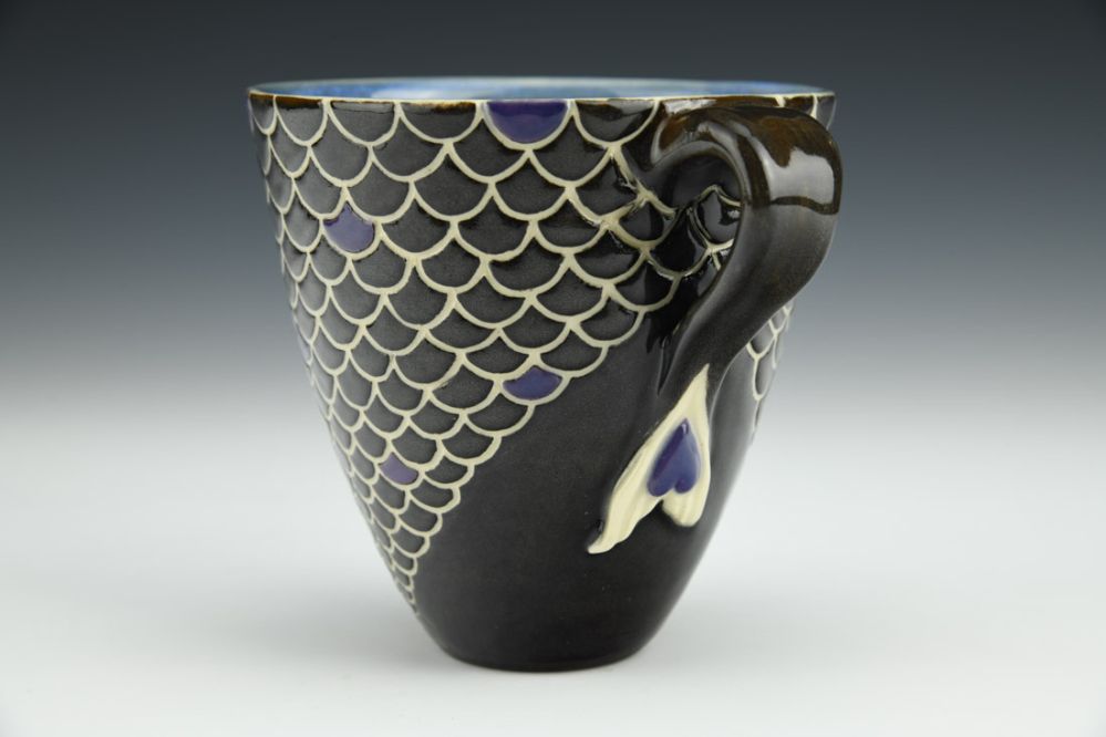 Purple Heart Scales and Tail Mug