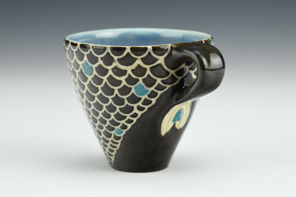 Aqua Heart Scales and Tail Espresso Cup