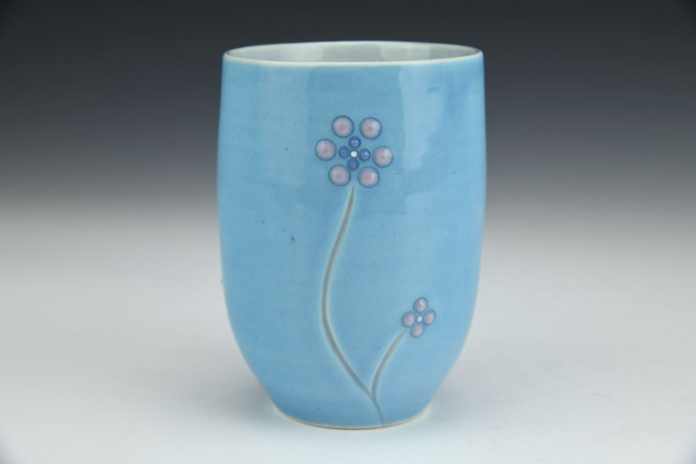 Turquoise Flower Yunomi