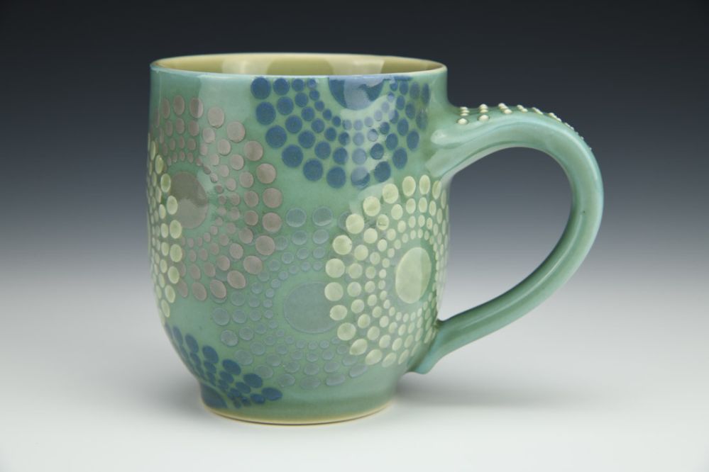 Layered Mandala Green Mug