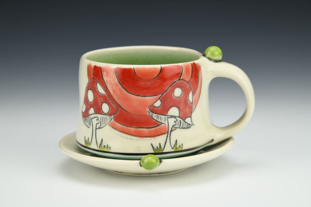 Mushroom Espresso Cup w/ Saucer