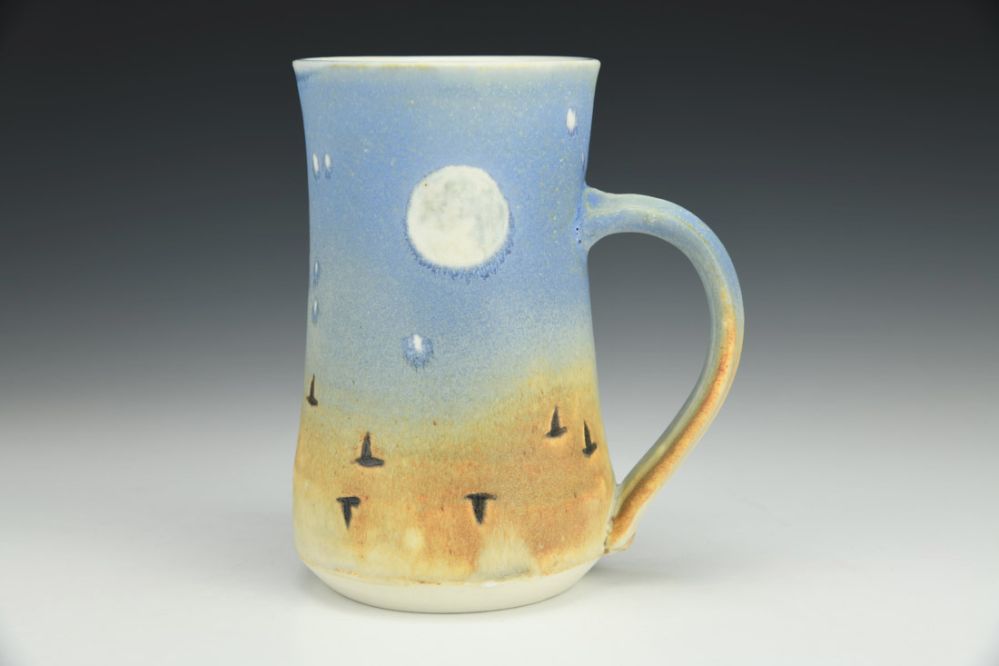 Cup - Full Moon with Stars and Murmurations